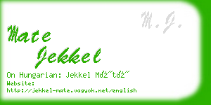 mate jekkel business card